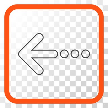 Sol vektör simgesi bir çerçevede göndermek