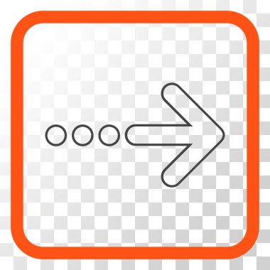 Doğru vektör simgesi bir çerçevede göndermek