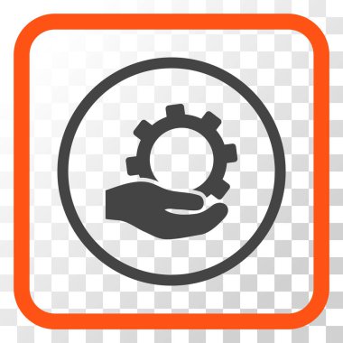 Hizmet vektör simgesi bir çerçeve içinde