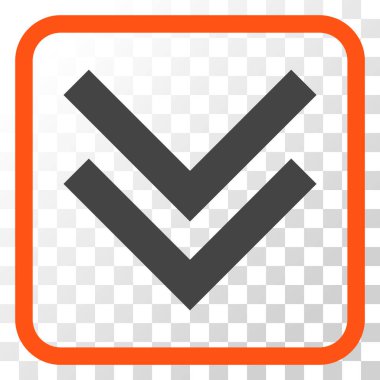 Vektör simgesi bir çerçeve içinde aşağı kaydır