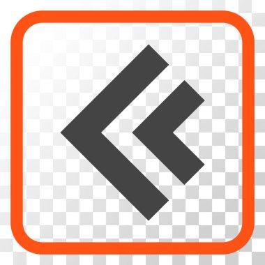 Shift Sol vektör simgesi bir çerçeve içinde