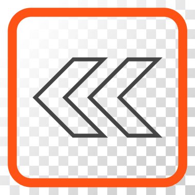 Shift Sol vektör simgesi bir çerçeve içinde