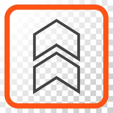 Vektör simgesi bir çerçeve içinde yukarı kayması