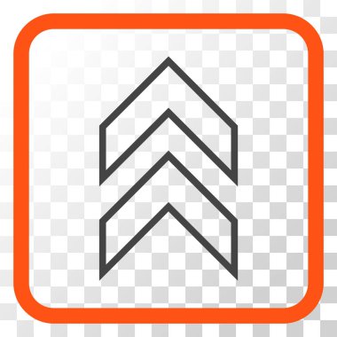 Vektör simgesi bir çerçeve içinde yukarı kayması