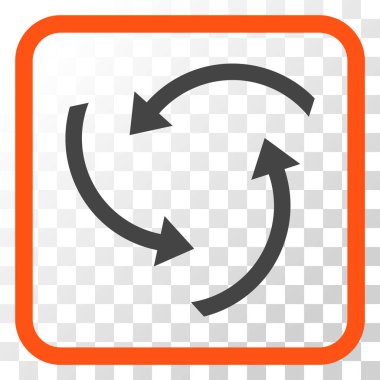 Oklar vektör simgesi bir çerçevede girdap