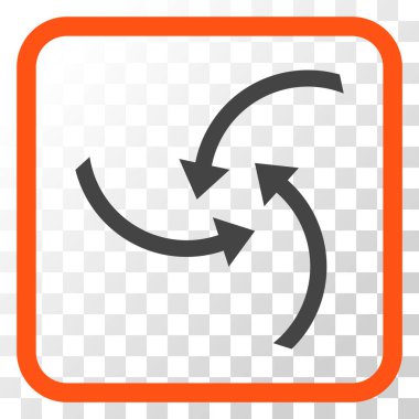 Oklar vektör simgesi bir çerçevede girdap