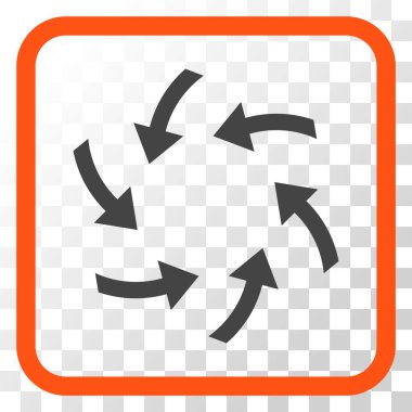 Oklar vektör simgesi bir çerçevede girdap