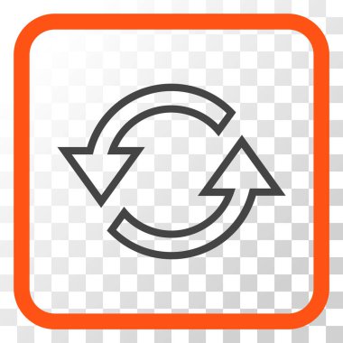 Eşitleme oklar bir çerçeve içinde simge vektör