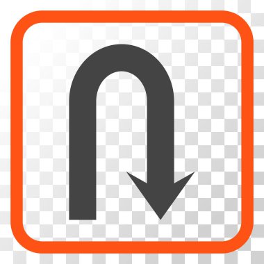 Geri vektör simge bir çerçevede açmak