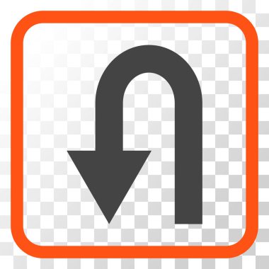 Geri vektör simge bir çerçevede açmak