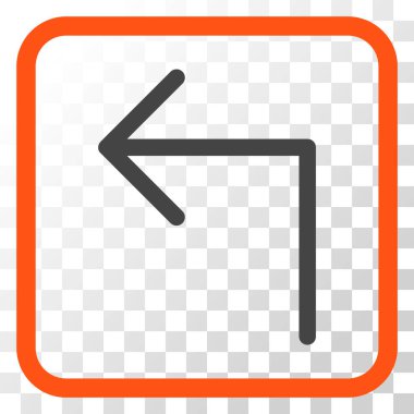 Sol vektör simge bir çerçevede açmak