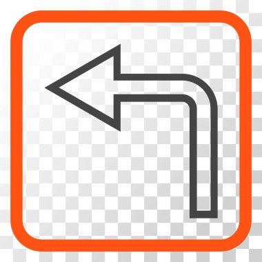 Sol vektör simge bir çerçevede açmak