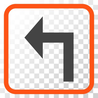 Sol vektör simge bir çerçevede açmak