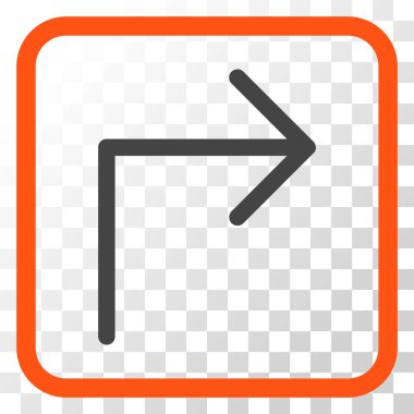 Doğru vektör simge bir çerçevede açmak