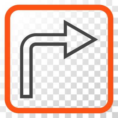 Doğru vektör simge bir çerçevede açmak