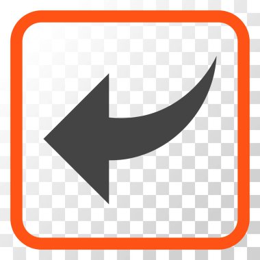 Vektör simgesi bir çerçeve içinde geri al