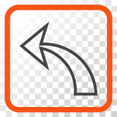 Vektör simgesi bir çerçeve içinde geri al