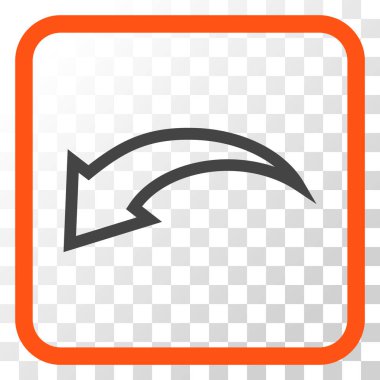 Vektör simgesi bir çerçeve içinde geri al