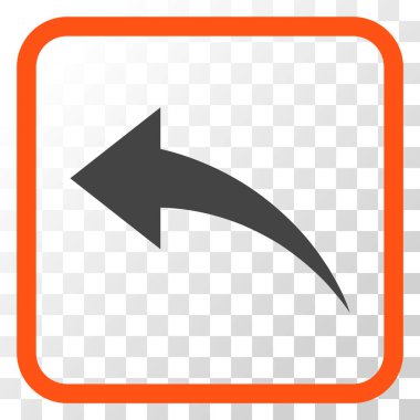 Vektör simgesi bir çerçeve içinde geri al