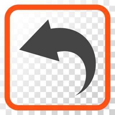 Vektör simgesi bir çerçeve içinde geri al