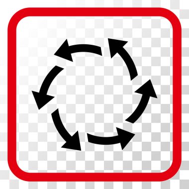 Santrifüj oklar bir çerçeve içinde simge vektör