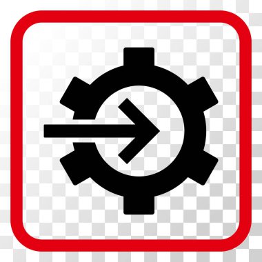 COG Tümleştirme vektör simgesi bir çerçeve içinde