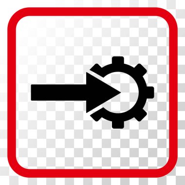 COG Tümleştirme vektör simgesi bir çerçeve içinde