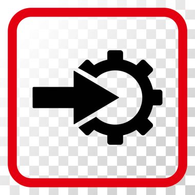 COG Tümleştirme vektör simgesi bir çerçeve içinde