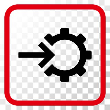 COG Tümleştirme vektör simgesi bir çerçeve içinde