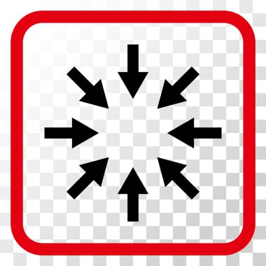 Kompakt oklar bir çerçeve içinde simge vektör