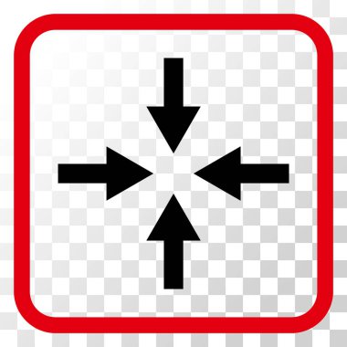 Oklar vektör simgesi bir çerçeve içinde sıkıştırmak