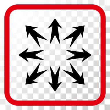 Genişletin okları vektör simgesi bir çerçeve içinde