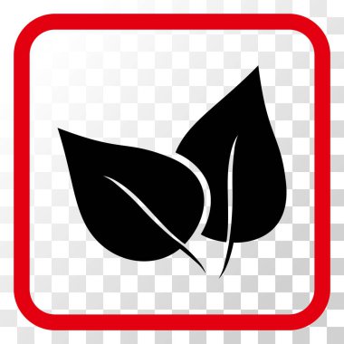 Flora Bitki vektör simgesi bir çerçeve içinde