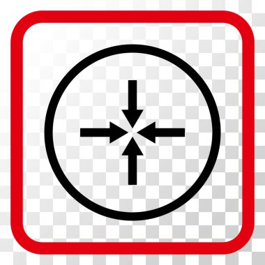 Etkisi oklar bir çerçeve içinde simge vektör