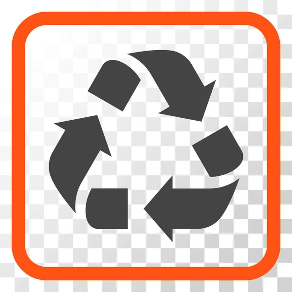 Vektor-Symbol in einem Rahmen recyceln — Stockvektor