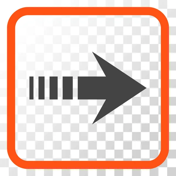 Enviar icono de vector derecho en un marco — Archivo Imágenes Vectoriales