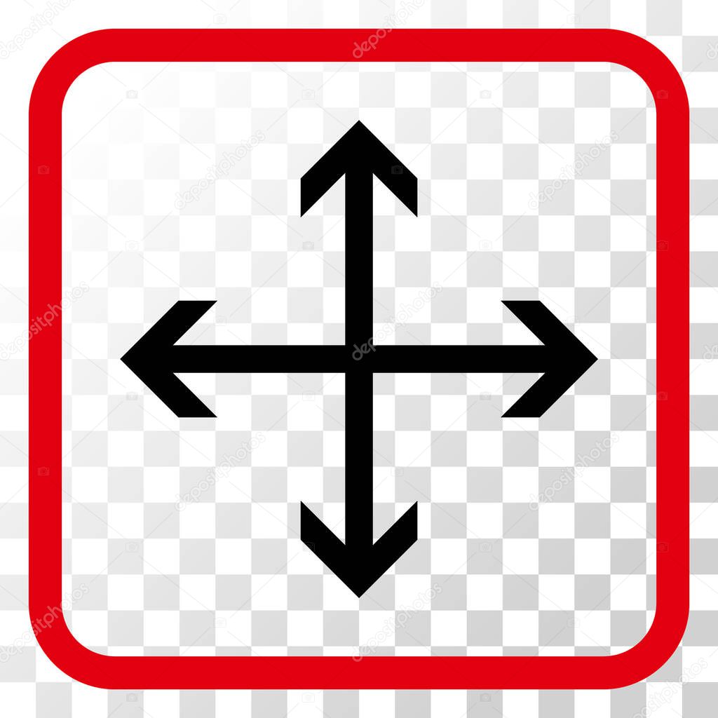 Expand Arrows Vector Icon In a Frame