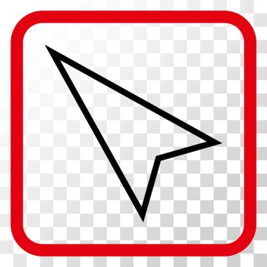 İşaretçi yaptı vektör simgesi bir çerçeve içinde yukarı