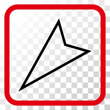 İşaretçi yaptı vektör simgesi bir çerçeve içinde aşağı