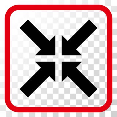 Basınç oklar bir çerçeve içinde simge vektör