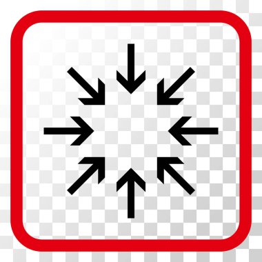 Basınç oklar bir çerçeve içinde simge vektör