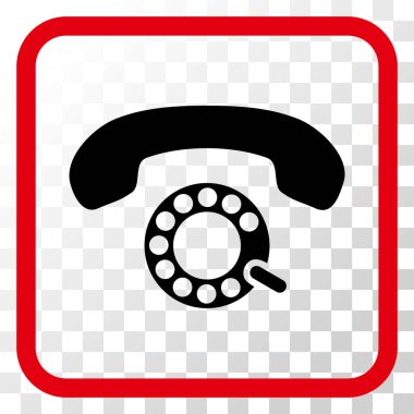 Darbeli aramayı vektör simgesi bir çerçeve içinde