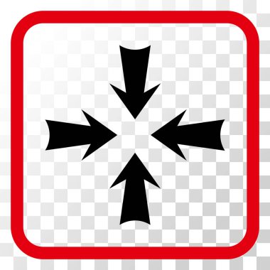 Oklar vektör simgesi bir çerçeve içinde azaltmak