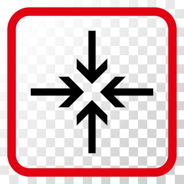 Oklar vektör simgesi bir çerçeve içinde azaltmak