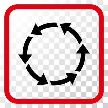 Bir çerçeve içinde CCW vektör simge döndürmek