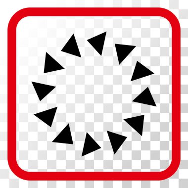 Bir çerçeve içinde CCW vektör simge döndürmek