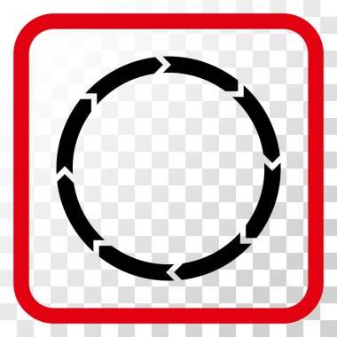 Döndürme vektör simgesi bir çerçeve içinde