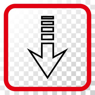 Vektör simgesi bir çerçeve içinde gönderin