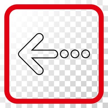 Sol vektör simgesi bir çerçevede göndermek