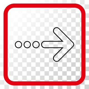 Doğru vektör simgesi bir çerçevede göndermek